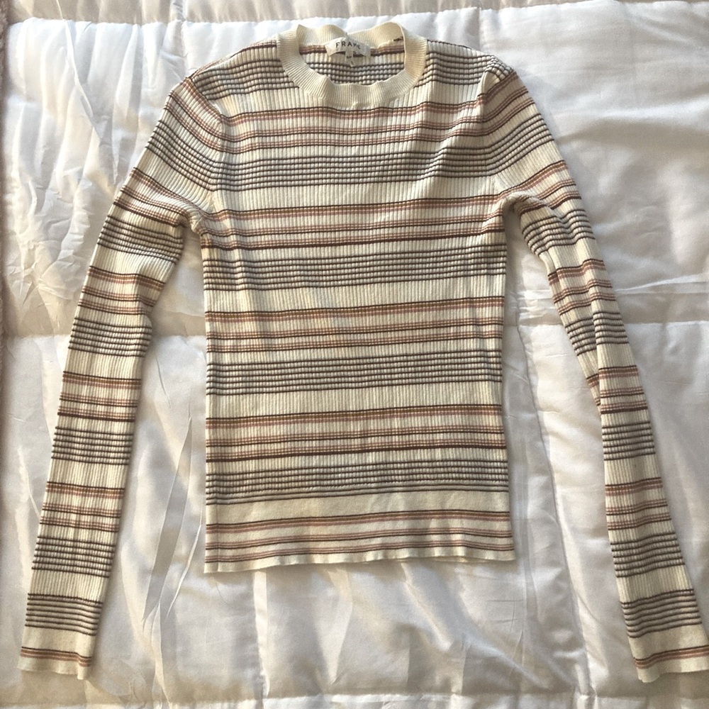 Frame Multi Color Crew Neck Sweater. Size small.